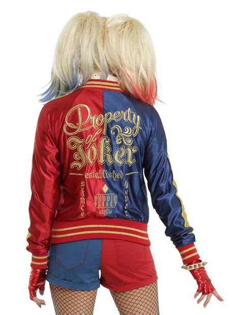 suicide squad harley quinn cosplay replica satin bomber jacket|Suicide Squad Harley Quinn Satin Bomber Jacket XXL NWT.